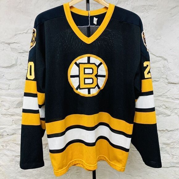 TRUE Vintage BOSTON BRUINS LEO BOIVIN(?) #20 MASKA SUPERFIL Jersey NHL Stitched - Picture 1 of 9